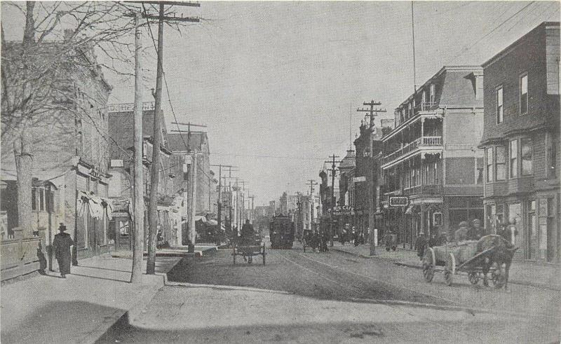 Postcard Main St. Lutz St Moncton New Brunswick Canada horse and buggy Postcard