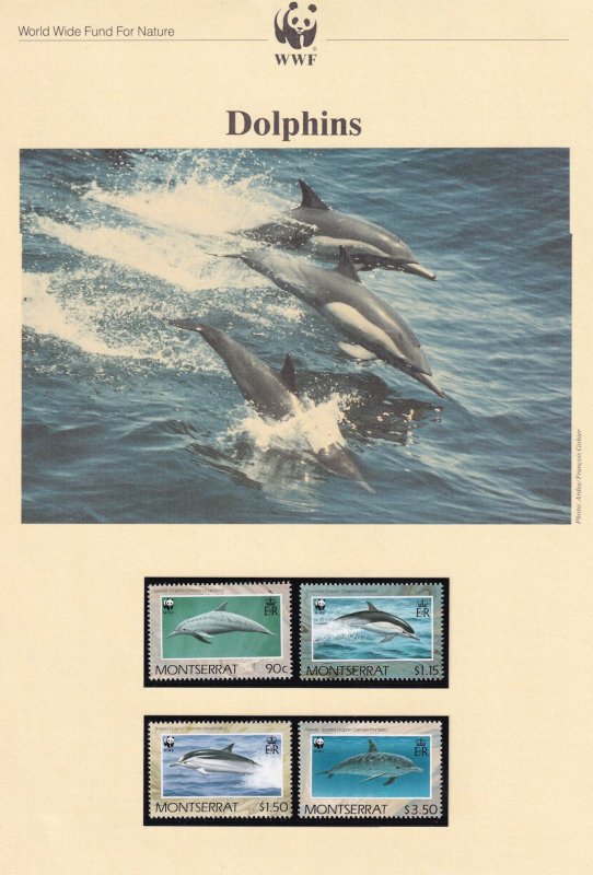 Dolphins Kiribati WWF Stamps and Set Of 4 First Day Cover Bundle