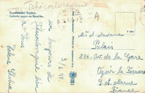 Slovakia Trencianske Teplice Labutie Jazero na Baracke Vintage RPPC 08.15