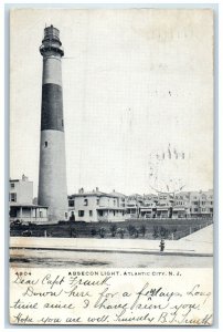 1907 Absecon Light Lighthouse Atlantic City New Jersey NJ Antique Postcard