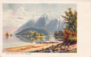 Lake Manapouri, New Zealand, Early Postcard, Used in 1906