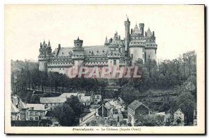 Old Postcard Pierrefonds west frontage Chateau