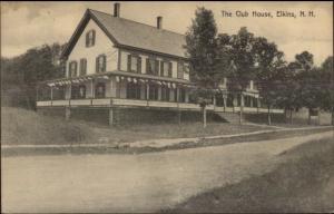 Elkins NH Club House c1910 Postcard 