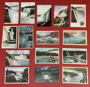 Niagara Falls, Lot of 15  Different Postcards, Circa 1907-1940's, Unused & Used