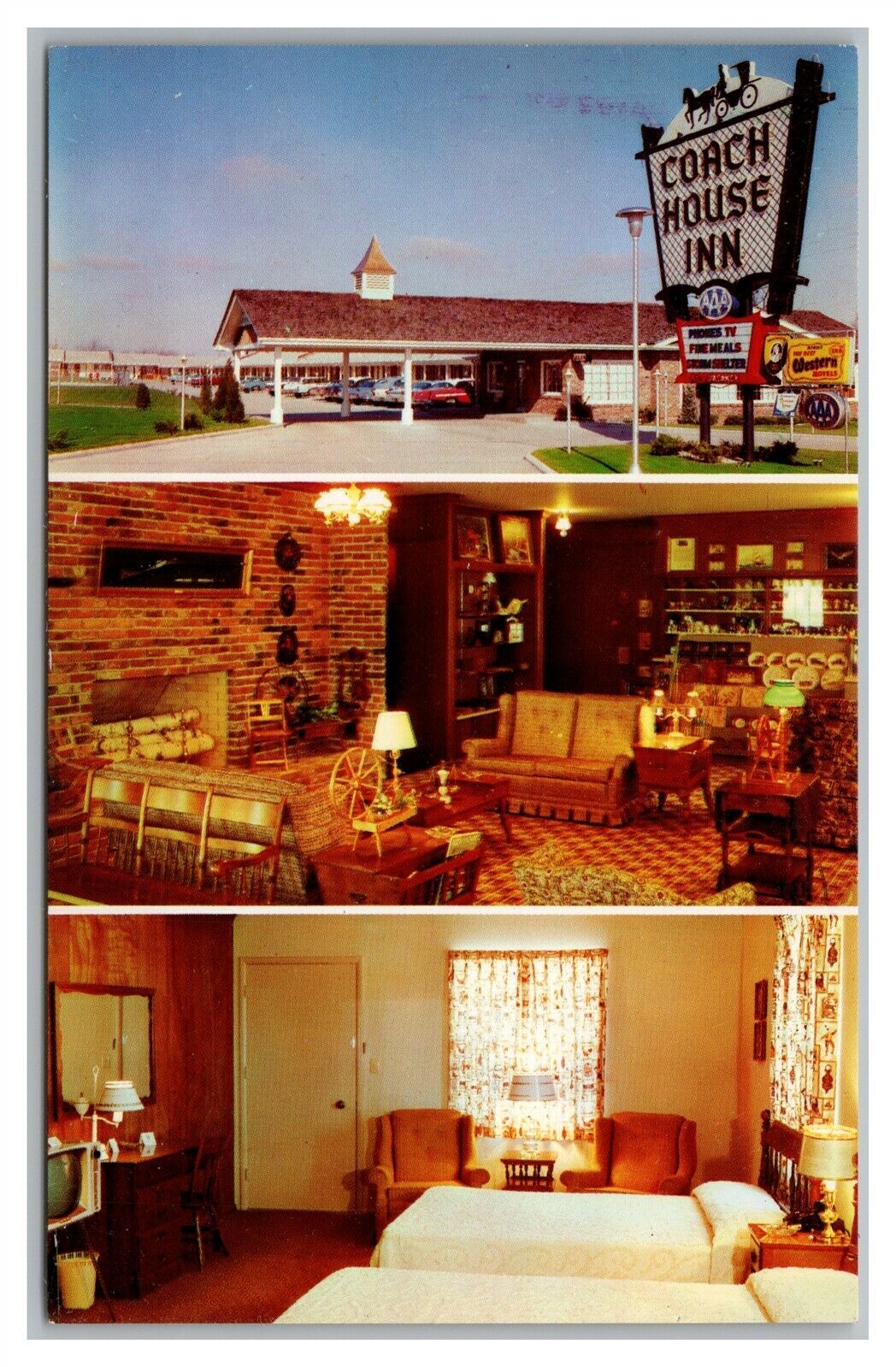 Postcard MO Springfield Missouri Coach House Inn Restaurant Motel Route 66  2P22 | United States - Missouri - Springfield, Postcard / HipPostcard