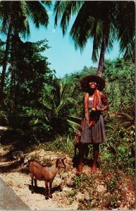 Beads Vendor Jamaica WI West Indies Woman UNUSED Postcard D96