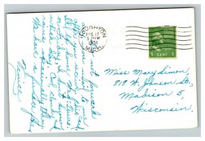 Vintage 1951 RPPC Postcard Lake Fanny Hooe & Superior Copper Harbor Michigan