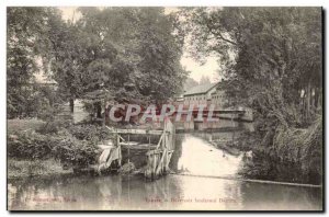 Troyes Old Postcard Deversoir Boulevard Danton