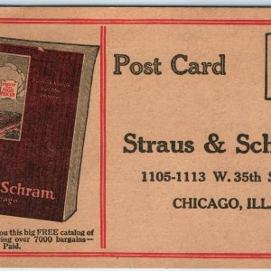 c1910s Straus & Schram Advertising Post Card Request Catalog Chicago, IL Vtg A19