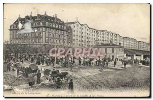 Old Postcard Marseille Square Loliette and Docks