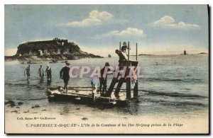 Old Postcard Portrieux St Quay The Ile de la Comtesse and St Quay Islands tak...