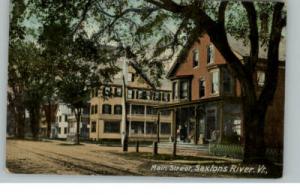 Saxton's River VT Main Street c1910 Postcard