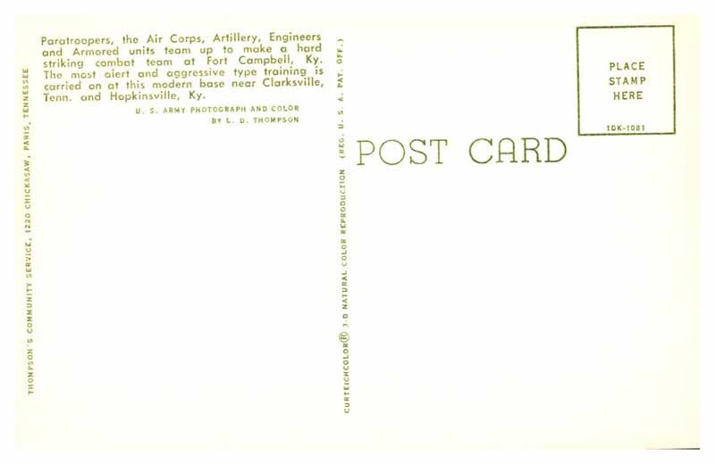 Postcard MILITARY SCENE Hopkinsville Kentucky KY AU3107