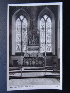 Derbyshire BAKEWELL CHURCH High Alter - Old RP Postcard by Harvey Barton