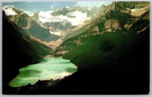 Vtg Canada Alberta Lake Louise in Canadian Rockied Banff National Park Postcard