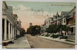 Maryland Hagerstown East Avenue 1912 UDB Postcard E1