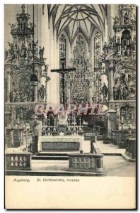 Old Postcard Augsburg St Uirichskirche Inneres