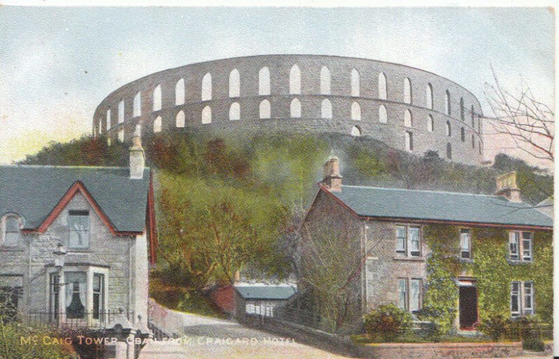 Scotland Postcard - McCaig Tower - Oban From Craigard Hotel - Ref 1373A