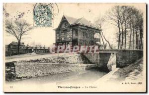 Old Postcard Vierzon Forges Chalet