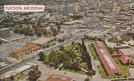 Arizona Tucsons Showing Southern Pacific Hospital In Right Foreground