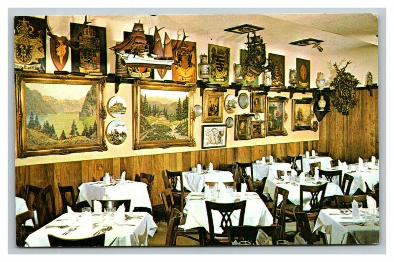 Vintage 1960's Postcard Old Europe & Rathskeller Restaurant Washington DC