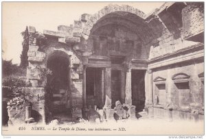 NIMES, Gard, France, 1900-1910's; Le Temple De Diane, Vue Interieure