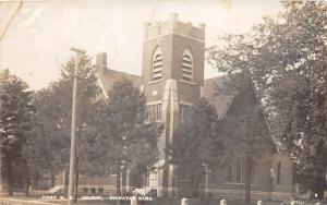 E25/ Hiawatha Kansas Ks Real Photo RPPC Postcard c1910 First M.E. Church