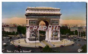 Old Postcard Paris Arc de Triomphe