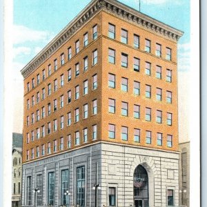 c1920s Massillon, OH First National Bank Building PC Downtown Roadside Cars A274