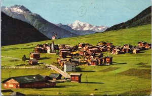 Switzerland Gluringen Gegen Weisshorn Vintage Postcard C128