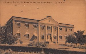 c.'10, Albertype,Library,Soldiers and Sailor Home,Quincy, IL,Old Post Card
