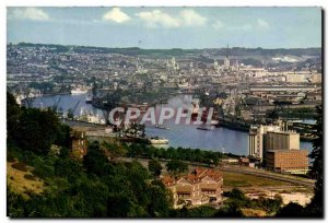 Modern Postcard Rouen Vue Generale On The City And The Harbor