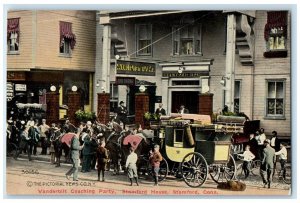 c1910 Vanderbilt Coaching Party Stamford House Stamford Connecticut CT Postcard