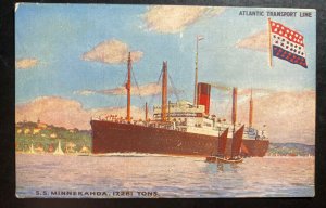 Mint Color Picture Postcard PPC SS Minnekahda Trans Atlantic London New York