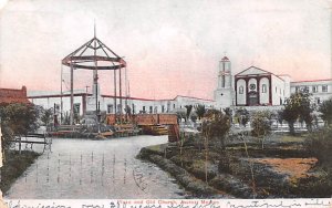 Plaza and Old Church Juarez Mexico Tarjeta Postal 1907 