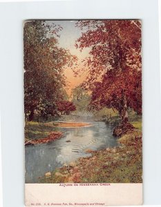 Postcard Autumn On Minnehaha Creek, Minnesota