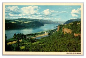 Columbia River Gorge Panorama Oregon OR UNP Chrome Postcard T21