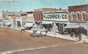 Alta Iowa Main Street Business District Vintage Postcard AA65052