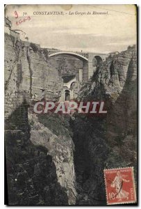 Postcard Old Constantine The Gorge Rhummel