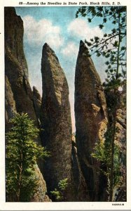 Vintage Postcard Needles Highway Black Hills South Dakota State Park