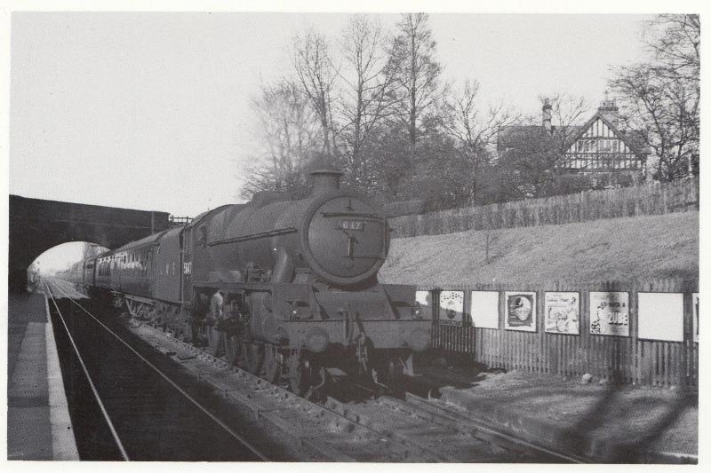 LMS Jubilee Class 4-6-0 No 46547 Sturdee At Alderley Station in 1948 Postcard