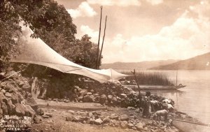 Vintage Postcard Photo Rincon en Janitzio Michoacan Chavez Ruiz Mexico MX RPPC