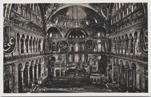 Turkey Istanbul Aya Dahili Interieur de St Sophie Vintage Postcard C245