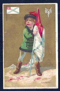 VICTORIAN TRADE CARDS 3 different Boys & Flags