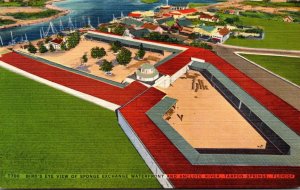 Florida Tarpon Springs Birds Eye View Of Sponge Exchange Waterfront and Anclo...