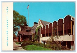 c1960 Hoyt Public Library Building Janes Street Warren Saginaw Michigan Postcard