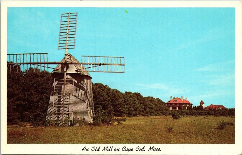 An Old Mill Cape Cod Massachusetts MA Sisters St Martha WB Postcard VTG UNP 