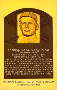 Samuel Earl Crawford Cooperstown, New York, USA Baseball Unused 