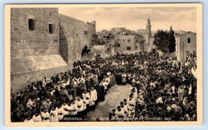 BETHLEHEM The church of the Nativity on Christmas Day PALESTINE Postcard