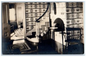 1928 Whitehall Inn Colonial Room Interior Camden Maine ME Posted RPPC Postcard 